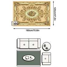 1pc Luxury Vintage Bohemian Floral & Stripe Patterned Area Rug/Carpet/Door Mat, Soft Machine Washable Rug For Entryway, Balcony, Hallway, Outdoor, Patio, Living Room, All Season - Multicolor - View 14
