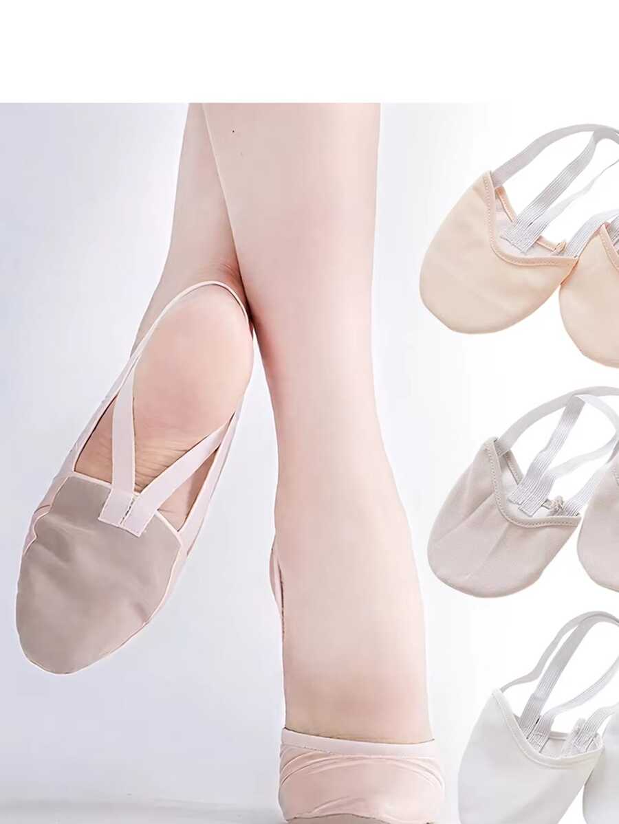Calcetines suaves de media caña para práctica de ballet para mujeres, zapatos de baile, zapatos de gimnasia rítmica, accesorios de baile elásticos antideslizantes