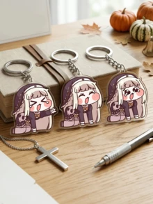 Spikip Keychain: Viral Meme Acrylic Pendant, Weird Core Accessory, Unique Creative Gift - Multicolor - View 3