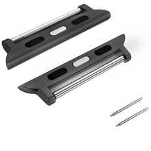 2pcs 20-22mm Width Adapter Bands Compatible With Apple Watch Bands, Fit For 49mm 46mm 45mm 44mm 42mm 41mm 40mm 38mm Ultra Series 11 10 9 SE 8 7 6 5 4 3 2 1 Smartwatch Accessories - 2 Connectors + 2 Spring Ears - View 16