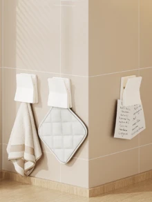 2pcs Clip-On Storage Clamps, Wall Mounted Bathroom Hat Toothpaste Clips, No Drilling Kitchen Sealing Clips - Multicolor - View 5