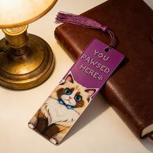 Segnalibro in acrilico con stampa di gatto e cristalli decorati con diamanti, segnalibro creativo con testo e gatto decorati con diamanti, regalo letterario per amanti dei gatti, appassionati di gatti e amanti dei libri, regalo per le vacanze - Taglia unica - Visualizzare 11