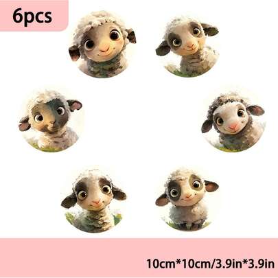 Bộ 4/6 chú cừu in 2D dễ thương, thích hợp trang trí sân vườn, nhà bếp, phòng khách, bàn ăn gia đình, quà tặng cho bạn bè và người thân, thích hợp cho các bữa tiệc ngày lễ, phụ kiện trang trí bàn ăn nhà bếp, quà tặng cho bạn bè và người thân.
