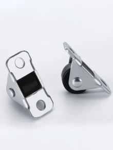 4 bánh xe nhỏ cố định, bánh xe nhỏ gọn, một chiều, có mặt trên bằng kim loại, bánh xe TPE cứng cáp, hoạt động êm ái, kèm ốc vít, dùng cho đồ nội thất, tủ, giường kéo, ngăn kéo. - nhiều màu - Xem 3