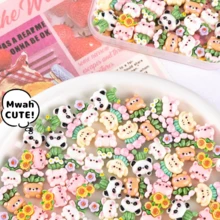 10/15/20pcs Super Cute Cat, Bear, Puppy, Rabbit, Panda Theme Cartoon Mini Flower Plant Design Resin Charms For DIY Crafts - Assorted Ornament For Hair Accessory, Hairpin, Keychains, Phone Cases, Scrapbooking, DIY Jewelry Making,Cup & Shoe Decor - Cartoon Animal Theme - View 4