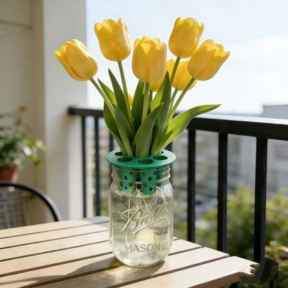 7孔模块化水培种植箱 - 耐用塑料自浇水花盆，无需工具即可轻松组装，适用于草坪、蔬菜、室内/室外园艺系统