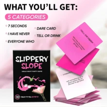Trò chơi bài Slippery Slope dành cho phụ nữ - Những câu chuyện hài hước, thử thách sáng tạo và lời thú nhận cho đêm hội con gái, tiệc độc thân, sinh nhật hoặc những buổi tụ tập trước khi đi chơi - Được thiết kế bởi phụ nữ dành cho phụ nữ - Nhiều màu - Xem 5