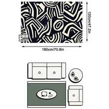 1pc Asymmetrical Geometric Abstract Art Rug/Carpet/Area Rug/Doormat, Nordic Modern Luxury Style, Suitable For Entryway, Balcony, Hallway, Outdoor, Patio, Living Room, Soft And Machine Washable, Home Decor - Multicolor - View 15