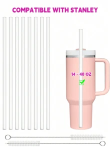 8入組隨行杯替換吸管附清潔刷 | 相容 Adventure 40oz & 30oz 隨行杯 | 可洗碗機清洗、防漏吸嘴 | 適用於露營、辦公室、健身房、車上 - 白色 - 查看 13