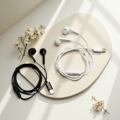 1pc Black/White Type-C Semi-In-Ear Wired Headphones, Earplug Headphones, Built-In Microphone, High-Definition Calls, Music Headphones, Student Headphones, Running Sports Mobile Phone Headphones Compatible With IPhone Apple Mobile Phones, S Am Sung, Hua Wei, Xiao M I, Honor, , , Plus And Other Android Phones, PSP/MP3/MP4/IPod/Computer/Game Console And Other 3.5MM Interface Devices, Student Gift Earphones, Running Sports Holiday Gift Earphones