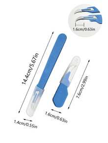 [1/2 Pcs]Blue Sickle Seam Ripper, Curved Sickle Head Design, 7.6cm Small Size Suitable For Fine Areas, 14.4cm Large Size Suitable For Large Area Fast Seam Ripping, All-Scenario Compatible For Sewing, Pattern Making Rework And Cross Stitch Modification - Blue Sickle Thread Remover - View 7