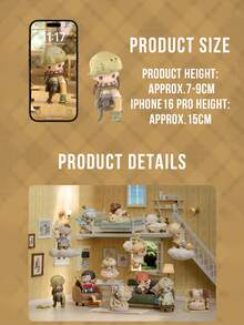 Labubu POP MART DIMOO "If Today Is Monday - The Missing Day" Series Collectible Figure, Comfortable Home Wear Design, Soft Healing Aesthetics, Cute Anime Art Toy, Suitable For Placing On Desk, Bookshelf And Home Office, Perfectly Expressing Daily Mood, Ideal For Collection Display And Photography Props, Also An Ideal Birthday, Christmas, Valentine's Day Or Friendship Gift For DIMOO Fans, Teenagers, Girls And Art Toy Enthusiasts. - Multicolor - View 4