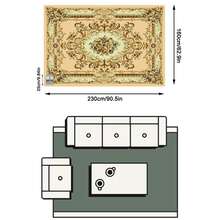 1pc Luxury Vintage Bohemian Floral & Stripe Patterned Area Rug/Carpet/Door Mat, Soft Machine Washable Rug For Entryway, Balcony, Hallway, Outdoor, Patio, Living Room, All Season - Multicolor - View 18