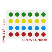 Juego Twist & Turn, Juego interactivo de reunión familiar, Juguete de alfombra de equilibrio multipersonal, Regalo - Multicolor - Ver 6