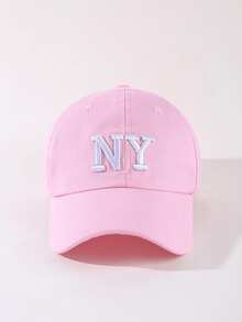 1pc Adjustable Outdoor Embroidered Letter Baseball Cap, Suitable For Spring And Autumn - Pink - View 4