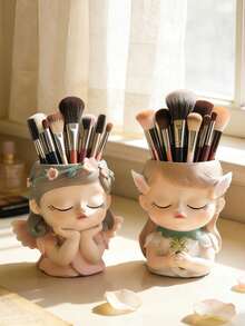 1pc Elegant Makeup Brush Holder, Suitable For Storing Makeup Brushes, Can Be Used As Home Desktop Decor Or Gift For Friends, Relatives, Birthday Decoration - Multicolor - View 15