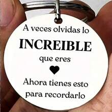 1 chiếc, Móc khóa mang thông điệp truyền cảm hứng từ Tây Ban Nha, Quà tặng cho con trai, con gái, phụ nữ, nam giới, Quà sinh nhật - Bạc - Xem 1