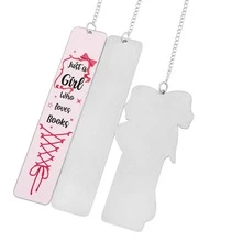 女士粉色蝴蝶结书签 - 粉色蝴蝶结金属不锈钢书签带吊坠，适合女性阅读爱好者，有趣的女性成人语录，页面标记，书籍爱好者礼物。 - 多色 - 查看 4