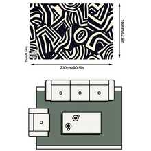 1pc Asymmetrical Geometric Abstract Art Rug/Carpet/Area Rug/Doormat, Nordic Modern Luxury Style, Suitable For Entryway, Balcony, Hallway, Outdoor, Patio, Living Room, Soft And Machine Washable, Home Decor - Multicolor - View 19
