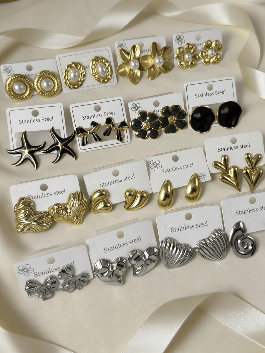 Century Aristocrat Jewelry, Classic Retro Style, Suitable For Different Outfit Styles - Pearl Earring Set - View 1