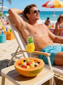 100 que xiên cocktail, xiên trái cây Hawaii, chủ đề nhiệt đới - Chủ đề trái cây nhiệt đới Hawaii, que xiên cocktail hình dứa 3D trang trí bánh cupcake, hoàn hảo cho tiệc sinh nhật, họp mặt gia đình, trưng bày món tráng miệng và các sự kiện theo chủ đề, trang trí bằng dứa. - Nhiều màu - Xem 7