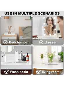 1个硅胶防滑展示托盘，适用于浴室厨房水槽，可用作肥皂碟、蜡烛植物托盘、农舍风格台面收纳架、肥皂盒、厨房浴室配件、化妆品和浴室台面托盘，用于放置香水喷雾、沐浴露、护肤品和家居用品（8.66英寸）（9.84英寸）两种尺寸 - 彩色 - 查看 10