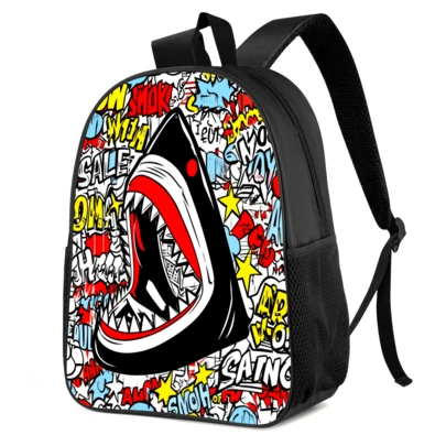 Fashionable Backpack, Suitable For Boys And Girls - Lightweight Daily Backpack, Adjustable Shoulder Straps, 15 Inch, Cartoon Print Design, Zipper Closure, Suitable For School, Camping, Travel