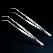 不锈钢镊子套装，防滑手柄 - 适用于美甲、牙科护理和手工制作 - 耐用金属结构，无需电源（2/4/6 件套） - 8in - 查看 4