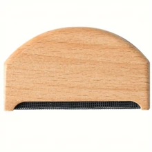 1pc Portable Wooden Lint Remover Brush, Reusable Double-Sided Travel Brush For Clothes, Furniture, Pet Hair, Sweaters, Scarves, Pants Fuzz Removal Tool - Multicolor - View 14