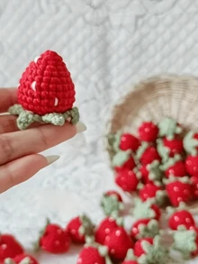 1/2 bông hoa giả, hoa dâu tây nhỏ móc thủ công, cao 5 cm/1.97in, thích hợp để trang trí phòng, trang trí đám cưới, trang trí phòng tắm, trang trí nhà cửa, trang trí sinh nhật, quà tặng tốt nghiệp, quà tặng mẹ, vật trang trí bàn tiệc cưới, đồ dùng tiệc tùng, trang trí phòng ngủ, làm móc khóa, trang trí túi xách, trang trí nhà cửa, mặt dây chuyền xe hơi, phụ kiện dây điện thoại di động, đồ trang trí thủ công sáng tạo. - Nhiều màu - Xem 8
