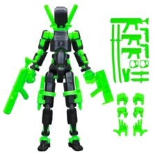 3D可动人偶玩具 - 多关节可动人偶玩具，配件丰富，适合3岁以上儿童作为桌面摆件，是送给男孩女孩的酷炫收藏礼物。 - 彩色 - 查看 14