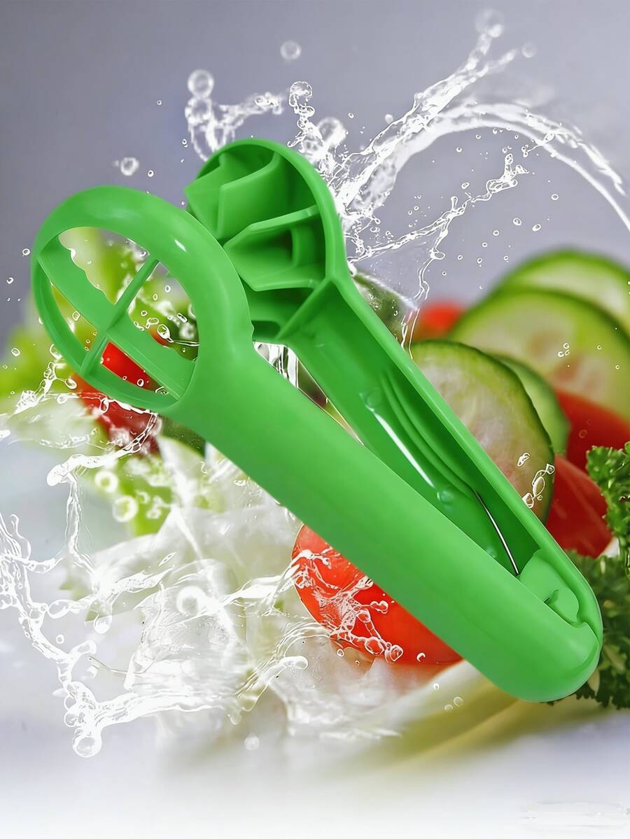 Cortador de uva/tomate/cereza/fresa, rebanador de frutas y verduras multifunción verde, diseño sin cuchilla, accesorio de herramienta de cocina - Multicolor - Ver 1