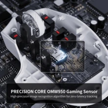 Acer OMW950 有线静音游戏鼠标，适用于 FPS 游戏，白色电竞背光版（7 个宏按键 + RGB 灯光），标准配置 - 查看 3