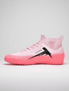 男女橄榄球鞋 - 高帮防滑长钉足球鞋 - 粉色 - 查看 3