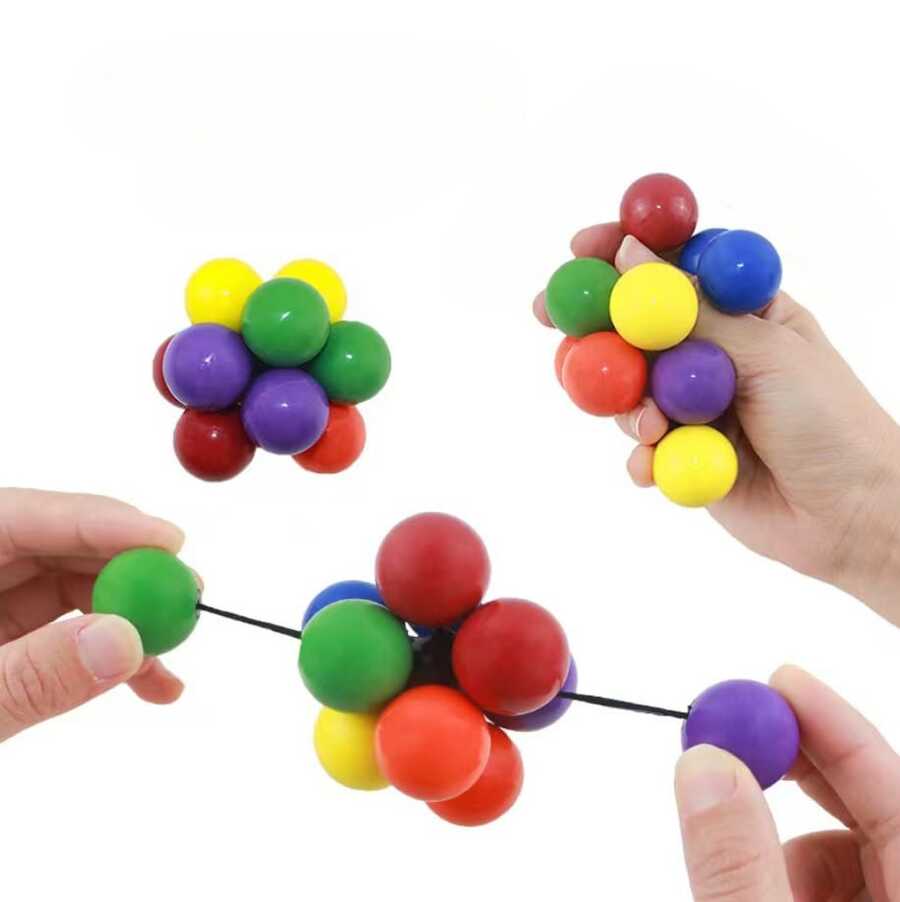 Atomic Stress Relief Ball – Creative Office Fidget Toy, Pressure Release Squeeze Ball, Novelty Desk Relaxation Toy, Gift For All Ages - 查看 1
