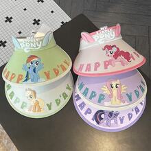 MY LITTLE PONY 1 pieza Visera de sol con diseño de dibujos animados, sombrero plegable con protección UV para niñas, regalos de graduación, esenciales de verano para viajes, playa, festivales - Multicolor - Ver 4