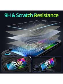XINHONGYU Switch 2 Console Screen Protector, 7.9 Inch, Switch 2 Tempered Glass Screen Protector, High Definition Transparent, Scratch Resistant, Case Friendly, Easy Installation No Bubbles - View 7