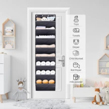 Over The Door Shoe Organizer For Closet With Large Deep Pockets, Narrow Shoe Rack For Door Hanging Boots Storage, Black, Black Over The Door 8 Large Pocket Hanging Shoe Organizer Rack For Wall, Dorm And Narrow Door Shoe Storage - Black - View 6