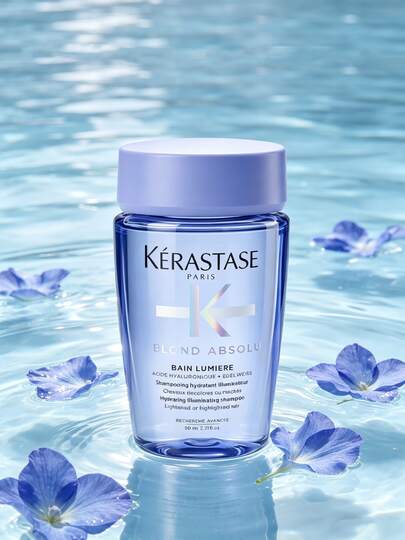 Kérastase 80ml/2.7oz Tamaño de viaje Champú brillante, control de grasa, alisado, control del frizz, limpieza profunda