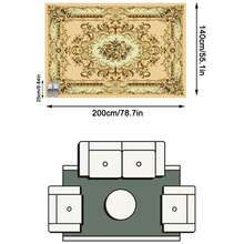 1pc Luxury Vintage Bohemian Floral & Stripe Patterned Area Rug/Carpet/Door Mat, Soft Machine Washable Rug For Entryway, Balcony, Hallway, Outdoor, Patio, Living Room, All Season - Multicolor - View 17