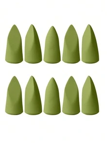 1 pieza/5 piezas/10 piezas Esponja de maquillaje de belleza clásica roja, herramienta de difuminado de maquillaje con forma de ángulo y lágrima sin látex, esponja de maquillaje con tubo redondo marcado en rojo, esponja de maquillaje con forma de lágrima estampada en rojo y triple corte - Rojo - Ver 20