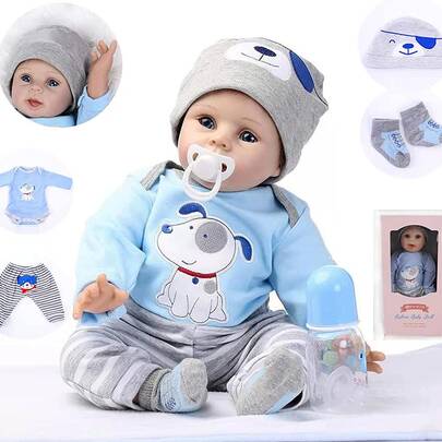 1 Piece 20-Inch Sleeping Loulou Reborn Doll With Baby Tongue, Lifelike, Handmade, Newborn Doll, Birthday/Holiday Gift