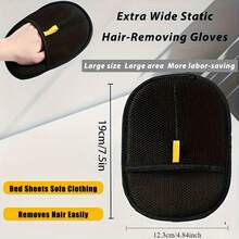 1/3pcs Manual Pet Deshedding Gloves, Double-Sided Deshedding Glove, Suitable For Cats, Dogs, Furniture And Clothing Cleaning, Static Electricity Absorption Household Cleaning Tool, Durable No Power Required - Black - View 3