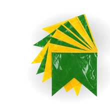Green And Yellow Bunting String By The Meter – Decoration For The World Cup, Events, And Fan Zones - 500米 - 查看 2