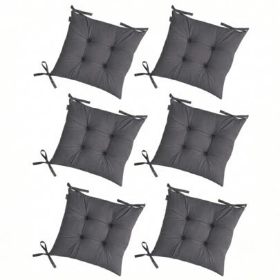 Set Of 6 Puffy Soft Square Chair Cushions – 40x40 Cm İN DER TURKEI
