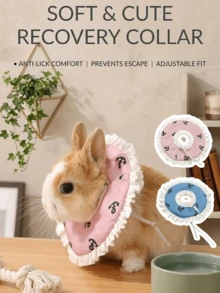Adjustable Rehabilitation Collar For Small Pets, Rabbit,Rabbit Stuff,Rabbit Supplies, Small Pet Supplies,Protective Collar For Sugar Gliders, Puppy Care,Guinea Pigs, And Rabbits. Gentle Rehabilitation Collar, Pet Collar, Head Cap, Anti-Bite, Anti-Licking, And Anti-Escape, Skin-Friendly And Comfortable. - MultiWarna - View 13