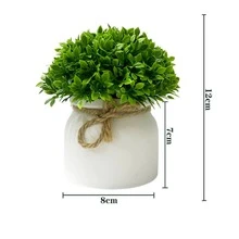 3件組人造盆栽植物，仿真綠植迷你盆栽，人造草坪盆栽居家裝飾配件，小型仿真植物家居裝飾，婚禮裝飾人造花，仿真花 - 彩色 - 查看 12