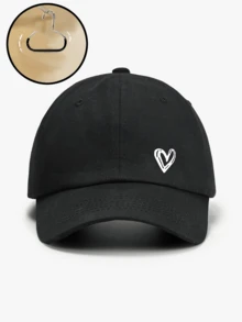 1pc Adjustable Outdoor Sun-Proof Casual Baseball Cap With Heart Print, Suitable For Spring/Autumn Travel, Beach, Vacation, Y2K Style, Fit For Young People, Brides, Carnivals, Weddings, Sports Games, World Cup And Other Occasions,Summer,Hat - Baseball Cap - View 9