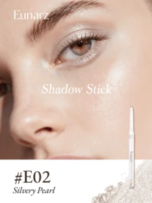 Eunarz 钻石闪耀珠光眼影棒，一笔显色，打造闪亮眼妆，轻盈持久，闪耀眼线笔，适合锐舞派对女王 - E02 SILVERY PEARL - 查看 1