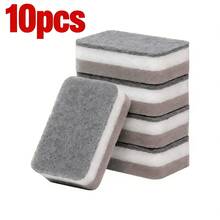 10个装可重复使用的22毫米双面魔术清洁海绵，厨房洗碗刷清洁工具 - 10pcs - 查看 10